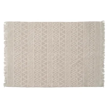 IXIA Alfombras^ALFOMBRA CREMA TEJIDO DECORACIÓN 200 X 300 CM