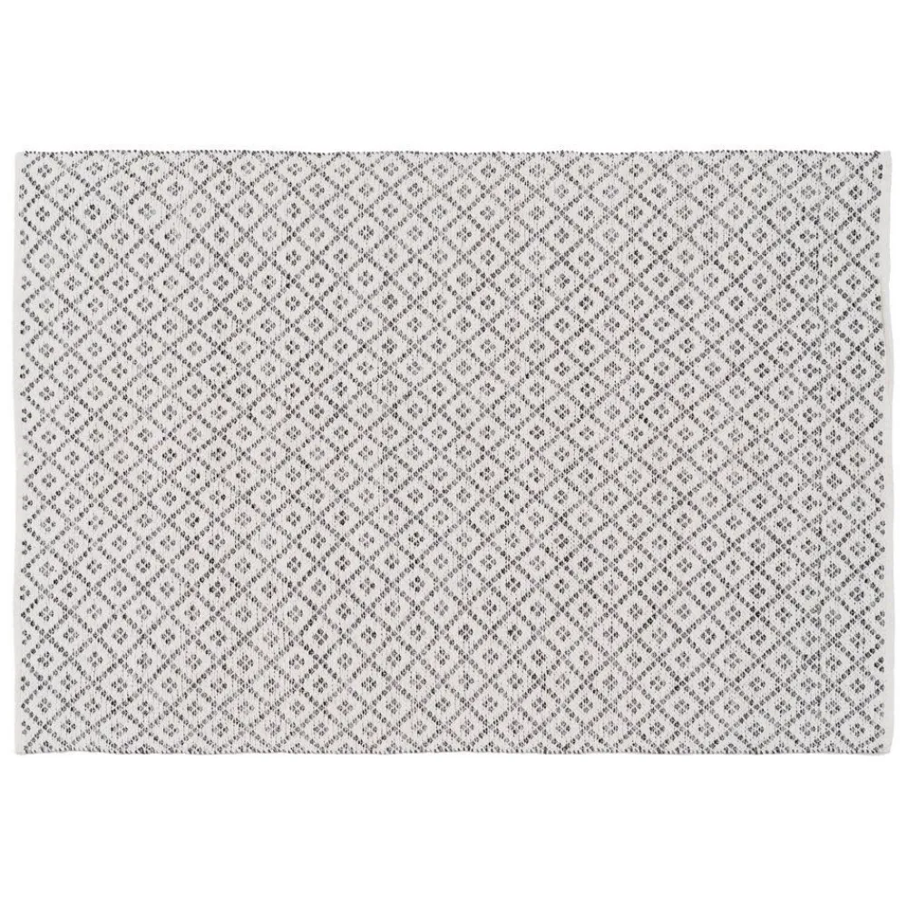 IXIA Alfombras^Alfombra Reversible De Poliéster Y Algodón Gris - Blanco 230 X 160 Cm