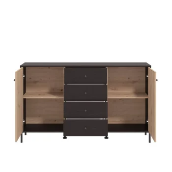 NAKURA Muebles De Salón^Aparador Aquitania Ébano - Natural 157 X 93 X 40 Cm