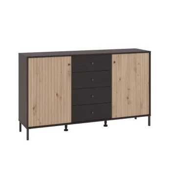 NAKURA Muebles De Salón^Aparador Aquitania Ébano - Natural 157 X 93 X 40 Cm