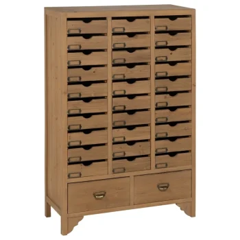IXIA Muebles De Salón^Aparador Auxiliar 32 Cajones En Madera Natural 85,5 X 133 X 36,5 Cm