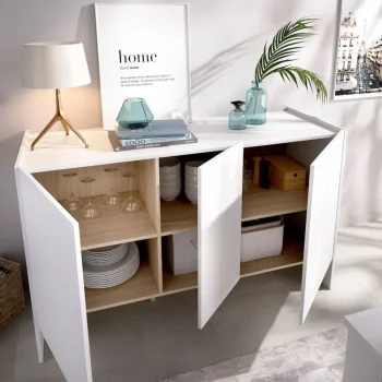 DEKIT Muebles De Salón^Aparador Blanco Kloe