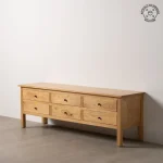 IXIA Muebles De Salón^APARADOR NATURAL MADERA MINDI SALÓN 180 X 48 X 60 CM