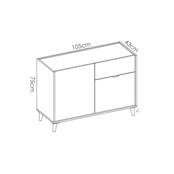 DEKIT Muebles De Salón^Aparador Pequeño Nova