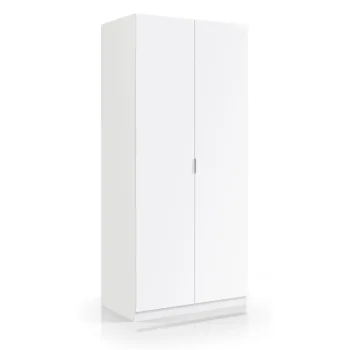 FORES Armarios Blancos^Armario 2 Puertas Blanco Low Cost 81,5 X 180 X 52 Cm
