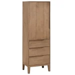 IXIA Armario Salón^Armario De Salón 1 Puerta 3 Cajones En Madera De Mango Natural Natural 60 X 44 X 180 Cm