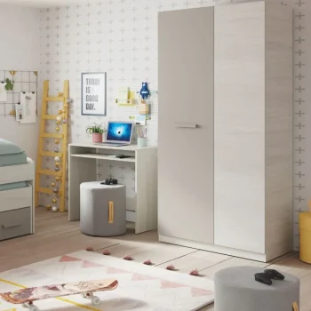 FORES Armarios Juveniles^Armario Juvenil Blanco Alpes - Basalto Ares Plus 90 X 200 X 52 Cm