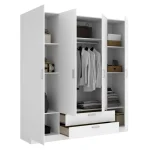 DEKIT Armarios Blancos|Armarios Con Cajones^Armario Maxi 4 Puertas Y 2 Cajones Blanco 200 X 215 X 52 Cm
