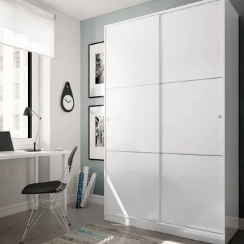 FORES Armarios Blancos|Armarios Puertas Correderas^Armario Organizador De Ropa 120 Cm Blanco TOP020BO 120 X 200 X 50 Cm