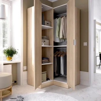 DEKIT Armarios Roperos^Armario Rincon Essen Natural 91 X 93 X 184 Cm