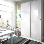 DEKIT Armarios Blancos|Armarios Puertas Correderas^Armario Slide 2 Puertas Correderas Blanco Brillo 120 X 204 X 50 Cm