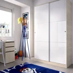 DEKIT Armarios Puertas Correderas^Armario Slide 2 Puertas Correderas Roble Natural - Blanco 120 X 204 X 50 Cm