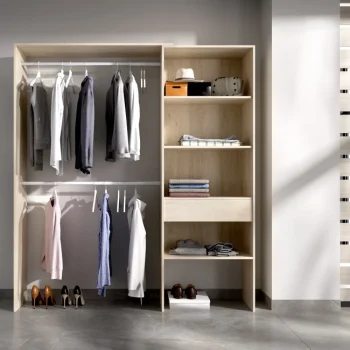 DEKIT Armarios Roperos|Armarios Con Cajones^Armario Vestidor A Medida Suit Con Cajón Roble Natural 110 - 160 X 187 X 40 Cm