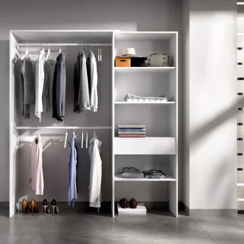 DEKIT Armarios Blancos|Armarios Roperos^Armario Vestidor A Medida Suit Con Cajón Blanco 110 - 160 X 187 X 40 Cm