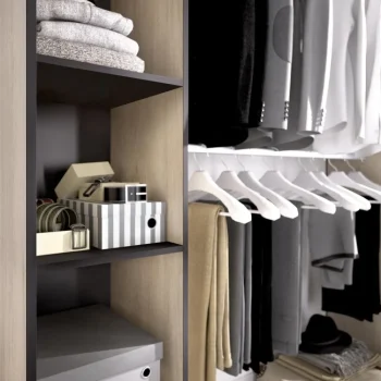 DEKIT Armarios Roperos^Armario Vestidor Sin Puertas Con Cortina Suit 180 - 110 X 205 X 50 Cm