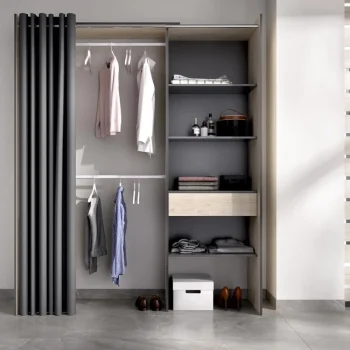 DEKIT Armarios Roperos^Armario Vestidor Suit Con Cortina