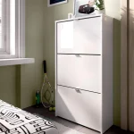 DEKIT Zapateros^Armario Zapatero Blanco Jazz 3 Puertas 61 X 113 X 25 Cm