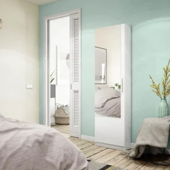 FORES Zapateros^Armario Zapatero Kristal Blanco Artik 50 X 180 X 22 Cm