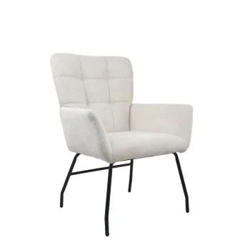 NAKURA Sillones^Butaca Olenka Tapizado Capitoné Water Repellent Beige - Negro 71,5 X 94 X 68 Cm