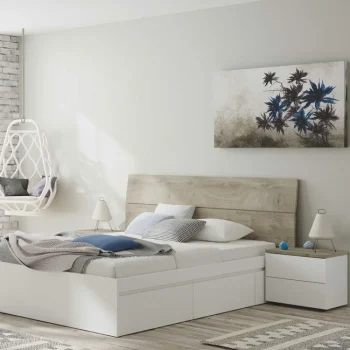 FORES Conjuntos Dormitorios Matrimonio Baratos^Cabecero De Cama Con 2 Mesitas Aikos 256 X 96 X 34 Cm