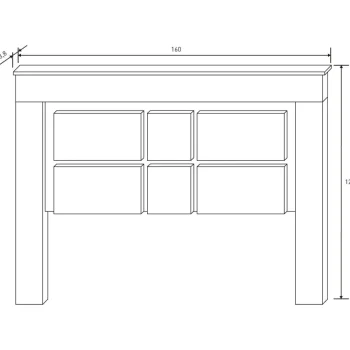 DISTRIGAL Cabeceros De Cama^Cabecero De Cama Con Patas Laura Plafón 160 X 120 X 3.8 Cm