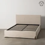 IXIA Camas Baratas^CAMA CANAPÉ BEIGE TEJIDO DORMITORIO 196 X 215 X 96 CM