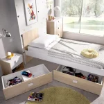 DEKIT Camas Nido 90|Camas Nido Blancas^Cama Infantil Con Cajones Y Cabecero Dina