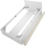 DEKIT Camas Nido Con Cabecero|Camas Nido 90^Cama Nido Doble Con Cabecero Top En Blanco - Roble Natural 96 X 67 X 195 Cm