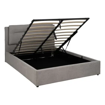 IXIA Canapés Abatibles|Camas Baratas^Canapé Abatible Láminas Con Cabecero Tapizado Gris 164 X 110 X 214 Cm