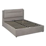 IXIA Canapés Abatibles^Canapé Abatible Láminas Con Cabecero Tapizado Gris 191x 113 X 212 Cm