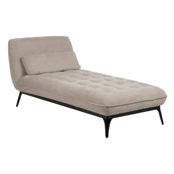 IXIA Chaise Longues^Chaise Longue Tapizado En Taupe Con Patas Metálicas 168 X 90 X 82 Cm