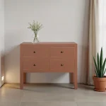 IXIA C贸modas^Cómoda De Dormitorio 4 Cajones Moka 80 X 66,5 X 36 Cm