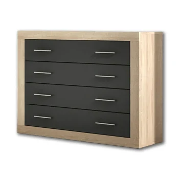 DISTRIGAL C贸modas^Cómoda Para Dormitorio Laura 4 Cajones 98 X 81.5 X 39.6 Cm