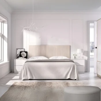 DEKIT Conjuntos Dormitorios Matrimonio Baratos^Conjunto Dormitorio Moderno Con Armario Lusa Blanco - Alistonado