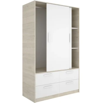 DEKIT Conjuntos Dormitorios Matrimonio Baratos^Conjunto Dormitorio Moderno Con Armario Lusa Blanco - Alistonado