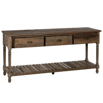 IXIA Mesas Consola^Consola De Madera 3 Cajones Marrón 184,5 X 86,8 X 50 Cm
