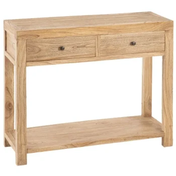 IXIA Mesas Auxiliares^Consola De Madera De Mindi Miró Natural 100 X 85 X 35 Cm