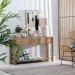 IXIA Recibidores|Mesas Consola^Consola De Madera De Mindi Miró Natural 150 X 85 X 35 Cm