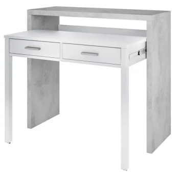 FORES Mesas Consola|Mesas De Comedor^Consola Desplazable Escritorio Blanco Artik - Cemento