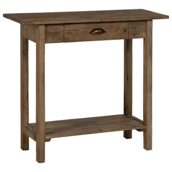 IXIA Mesas Consola^Consola Recibidor Con Cajón En Madera De Abeto Natural 90 X 81 X 34,5 Cm