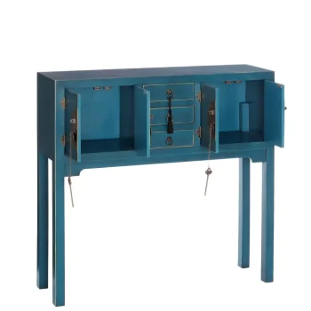 IXIA Mesas Consola^Consola Recibidor De 4 Puertas Y 3 Cajones Oriente, Azul