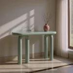 IXIA Mesas Consola^Consola Recibidor Moderna En DM Lacado Color Verde 120 X 80 X 35 Cm