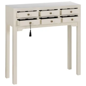 IXIA Mesas Consola^Consola Recibidor Oriente Blanca 6 Cajones 85 X 85 X 26 Cm