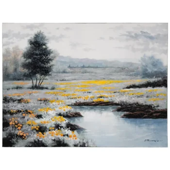 IXIA Cuadros^Cuadro De Paisaje En Lienzo Con Bastidor De Madera De Pino 120 X 90 X 3,5 Cm