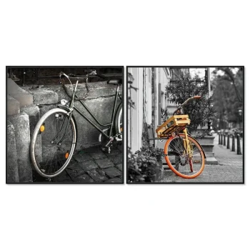 NAKURA Cuadros^Cuadro Diptico Metacrilato "Bicicletas"