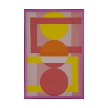 IXIA Cuadros^Cuadro Impresión Abstracta Con Marco Acrílico Rosa 80 X 120 X 3,3 Cm