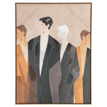 IXIA Cuadros^Cuadro Impresión Con Acabado A Mano “Presencias Geométricas” 90 X 120 X 4 Cm