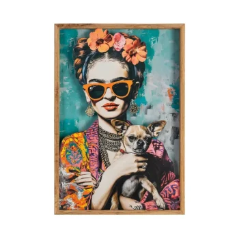 IXIA Cuadros^CUADRO MUJER MADERA-CRISTAL IMPRESO 43 X 3,50 X 63 CM