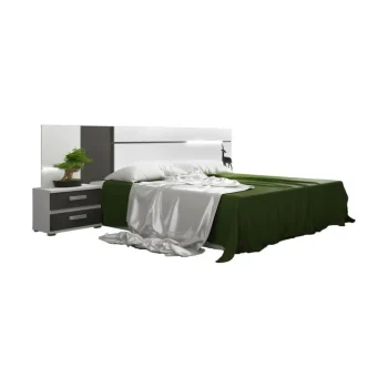 DISTRIGAL Conjuntos Dormitorios Matrimonio Baratos^Dormitorio CARMEN LEDs Cabecero Con Dos Mesitas