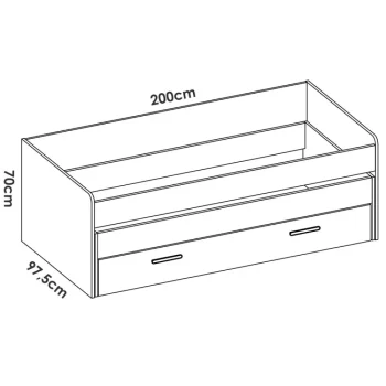 DEKIT Dormitorios Juveniles Completos^Dormitorio Juvenil Pema Blanco - Alistonado: Cama Nido Doble Y Armario De 3 Puertas